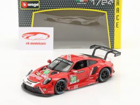 Porsche 911 RSR #91 24h LeMans 2020 Bruni, Lietz, Makowiecki 1:24 Bburago