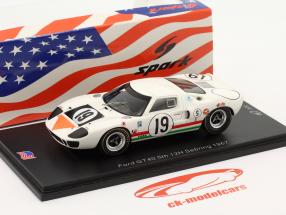 Ford GT40 Mk II #19 5th 12h Sebring 1967 Vaccarella, Maglioli 1:43 Spark
