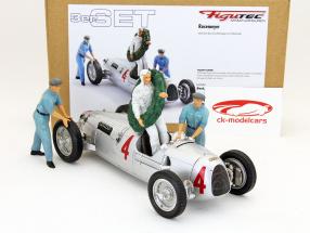 B. Rosemeyer 常任 で Auto Union & 2 メカニック 3er Set 1:18 Figutec 図