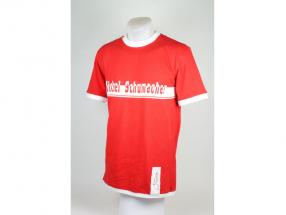 Михаэль Шумахер футболка имеет логотип красный белый размер M среду