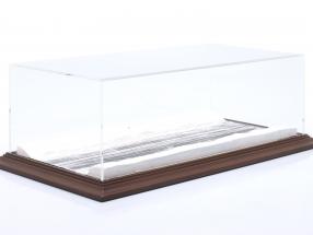 Alta qualidade Acrílico Mostruário com placa de base diorama Snow Road 1:43 Atlantic