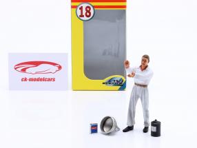 mécanicien Lucien dans blanc combinaison années 1930 Années chiffre 1:18 LeMansMiniatures