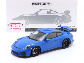 Porsche 911 (991 II) GT3 Año de construcción 2018 azul 1:18 Minichamps