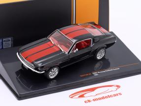 Ford Mustang Fastback Byggeår 1967 sort / rød 1:43 Ixo