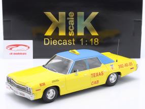 Dodge Monaco taxi Texas 1974 geel / blauw 1:18 KK-Scale