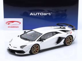Lamborghini Aventador SVJ Année de construction 2019 perle blanc 1:18 AUTOart
