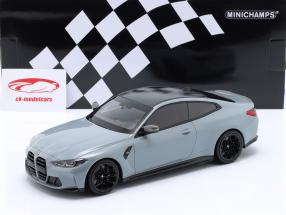 BMW M4 (G82) Bouwjaar 2020 Grijs metalen 1:18 Minichamps
