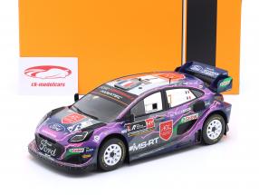 Ford Puma Rally1 #7 4位 アクロポリス Rallye 2022 Loubet, Landais 1:18 Ixo