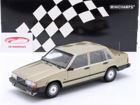 Volvo 740 GL Ano de construção 1986 ouro 1:18 Minichamps