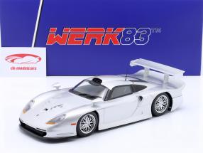 Porsche 911 GT1 Street Version 1997 silver 1:18 WERK83