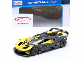Bugatti Bolide W16.4 year 2020 yellow / carbon 1:24 Maisto