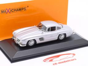 Mercedes-Benz 300 SL (W198 I) Ano de construção 1955 prata 1:43 Minichamps