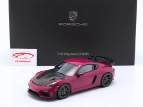 Porsche 718 (982) Cayman GT4 RS 2021 rubis étoilé 1:18 Spark