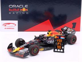 Verstappen Red Bull RB19 #1 vinder Bahrain GP formel 1 Verdensmester 2023 1:18 Minichamps