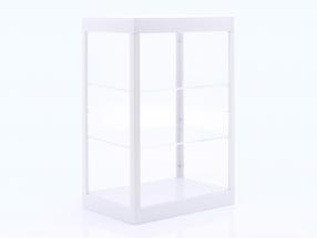 Single showcase with LED lighting for scale 1:18, 1:24, 1:43 white Triple9