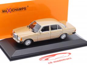 Mercedes-Benz 230E (W123) Ano de construção 1982 ouro metálico 1:43 Minichamps