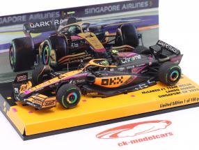 Lando Norris McLaren MCL36 #4 4th Singapore GP formula 1 2022 1:43 Minichamps
