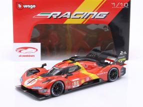 Ferrari 499P #51 ganhador 24h LeMans 2023 Pier Guidi, Calado, Giovinazzi 1:18 Bburago