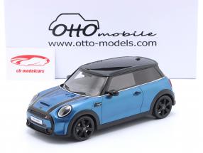 Mini Cooper S year 2021 blue 1:18 OttOmobile