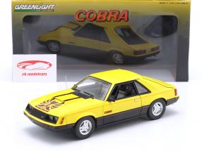 Ford Mustang Cobra Fastback 建设年份 1979 黄色的 / 黑色的 1:18 Greenlight