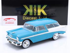 Chevrolet Bel Air Nomad year 1956 turquoise / white 1:18 KK-Scale