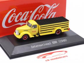 International KB8 Coca-Cola delivery truck year 1948 yellow 1:72 Edicola