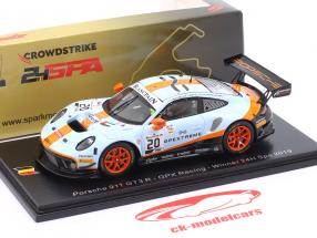 Porsche 911 GT3 R #20 vinder 24h Spa 2019 Christensen, Lietz, Estre 1:43 Spark