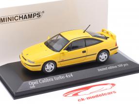 Opel Calibra Turbo 4x4 Année de construction 1989 jaune 1:43 Minichamps