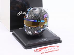 Lando Norris McLaren F1 Team #4 2do Singapur GP fórmula 1 2023 casco 1:5 Spark