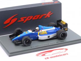 Bertrand Gachot Rial ARC2 #39 Prática Japão GP fórmula 1 1989 1:43 Spark