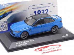 BMW M3 Sedan (G80) Competition Год постройки 2023 Santorini синий 1:43 Solido