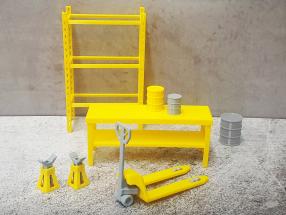 Garage Kit （小的） 黄色的 1:18 Dioramatoys