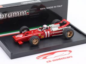 Chris Amon Ferrari 312 F1 #11 摩纳哥 GP 公式 1 1969 和 驾驶员形象 1:43 Brumm