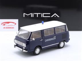 Fiat 850 Familiare Carabinieri Año de construcción 1970 azul, blanco 1:18 Mitica