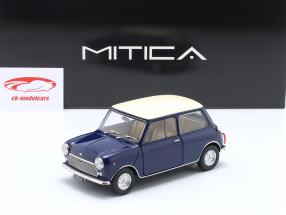 Mini Cooper MK2 ano de construção 1968 azul, bege 1:18 Mitica