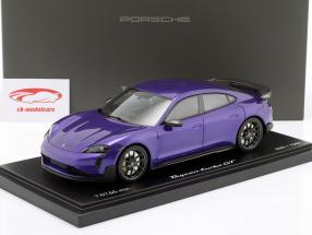 Porsche Taycan Turbo GT con Paquete Weissach purple sky metallic 1:18 Minichamps