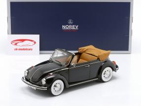 Volkswagen VW 1303 Cabriolet byggeår 1973 sort 1:18 Norev