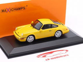 Porsche 911 (964) Carrera 2 год постройки 1989 желтый 1:43 Minichamps