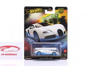 Bugatti Veyron Hammer Drop blanco / azul claro 1:64 HotWheels