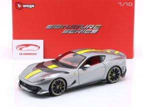 Ferrari 812 Competizione year 2021 grey metallic 1:18 Bburago Signature
