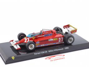 Gilles Villeneuve Ferrari 126CK #27 Formel 1 1981 1:24 Premium Collectibles
