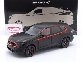 BMW XM (G09) SUV Byggeår 2023 kedelig sort / orange 1:18 Minichamps