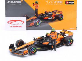 L. Norris McLaren MCL38 #4 Sieger Miami GP Formel 1 2024 mit Figur 1:24 Bburago