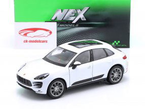 保时捷 马坎 涡轮增压 2014年 白色1:24威利 Welly