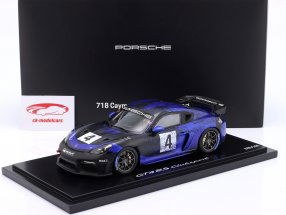 Porsche 718 (982) Cayman GT4 RS Clubsport #4 黑色的 / 紫色的 1:18 Spark