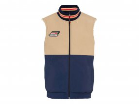 Porsche teddy vest 953 Roughroads Collection beige / blue