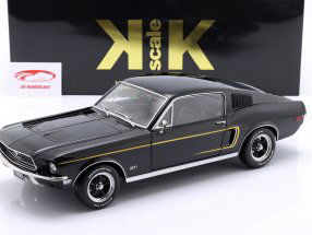 Ford Mustang GT Fastback year 1968 black 1:12 KK-Scale