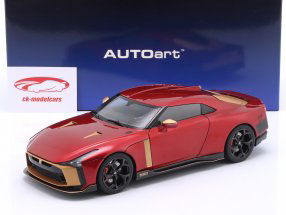 Nissan GT-R50 by Italdesign 2020 rouge métallique / or 1:18 AUTOart