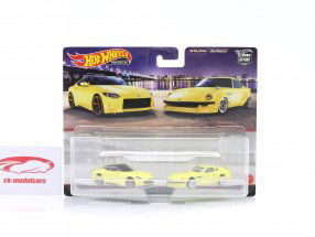 2-Car Set Nissan Z Proto & Nissan Fairlady Z gul 1:64 HotWheels