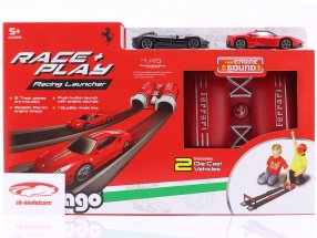 Ferrari Racing Launcher と 二 模型車 そして アクセサリー 1:43 Bburago